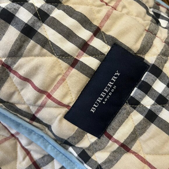 Authentic Burberry Brit Copford Quilted Women’s Jacket Size Small Light Blue - Picture 7 of 11